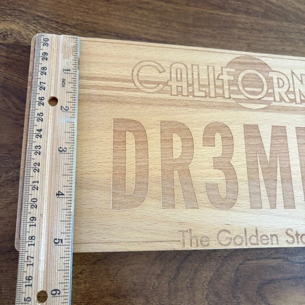 Talisman Designs California DR3MNG License Plate Cheese Board Serving Tray‎ Host